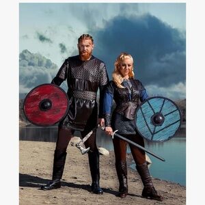 Viking Costume Set with Shields and Weapons